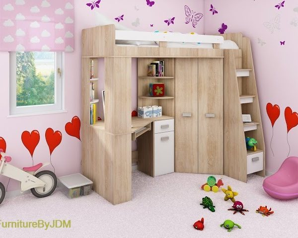 ANTRESOLA Light Sonoma Oak White - Right side steps