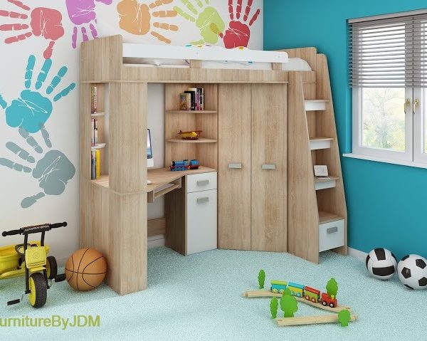 ANTRESOLA Light Sonoma Oak White - Right side steps