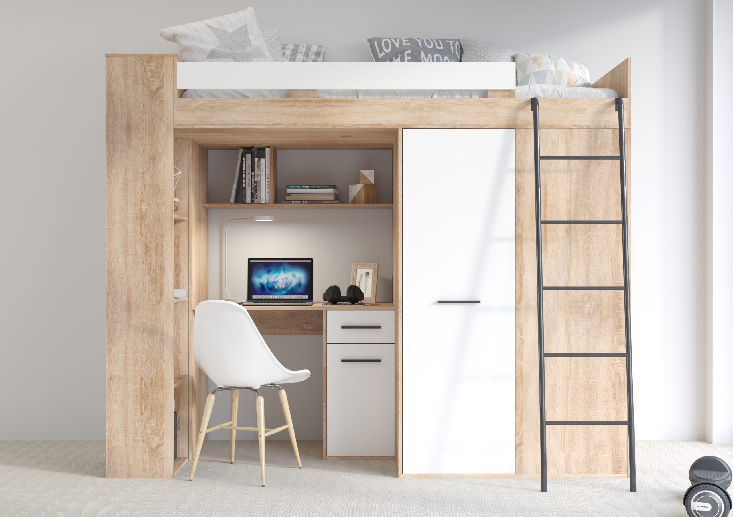 ERANA Artisan Sonoma Oak White - Right side ladder (4)