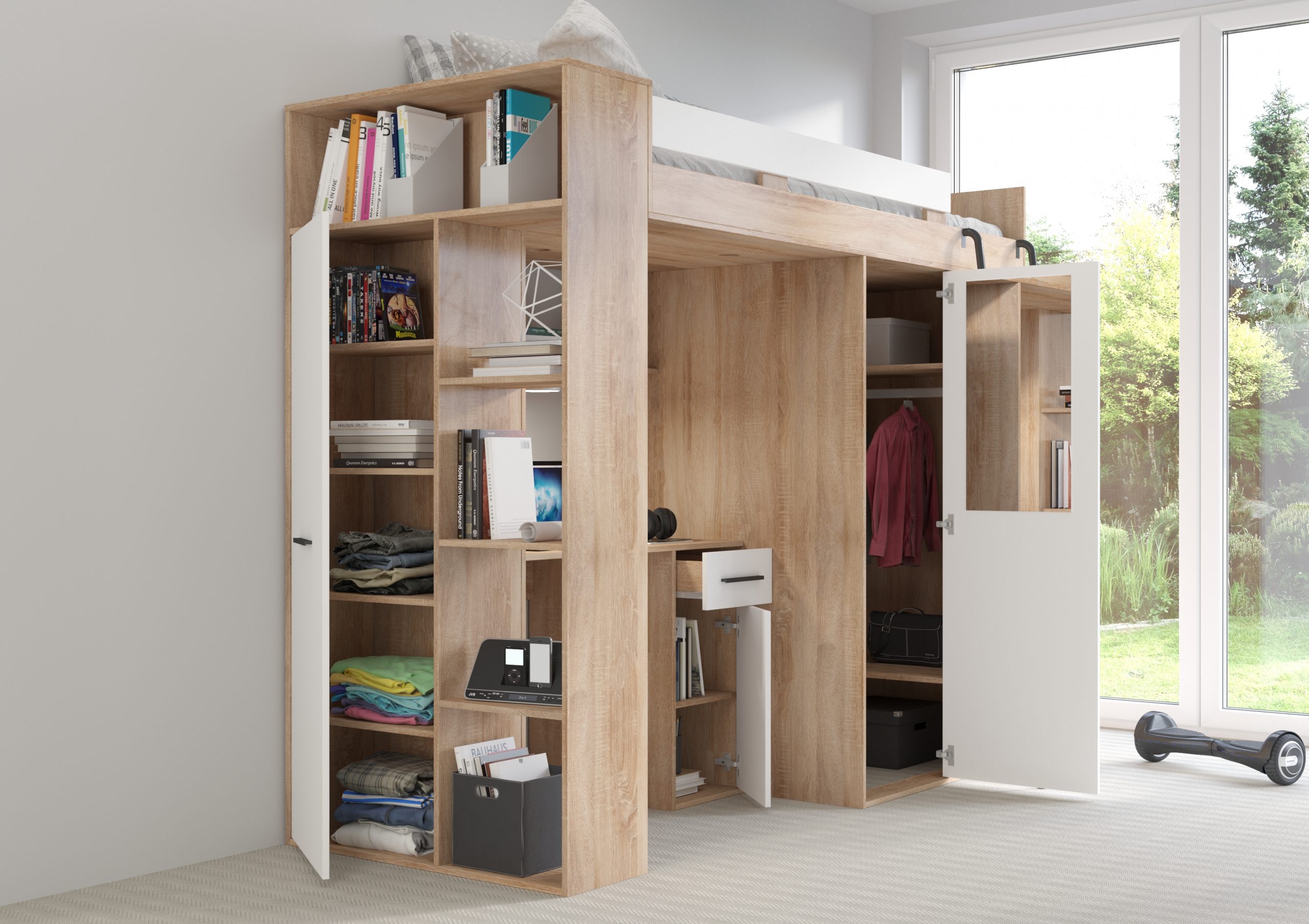 ERANA Artisan Sonoma Oak White - Right side ladder (4)