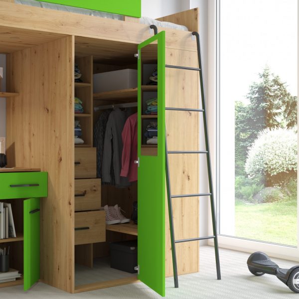 VERANA Artisan Oak Green - Right side ladder