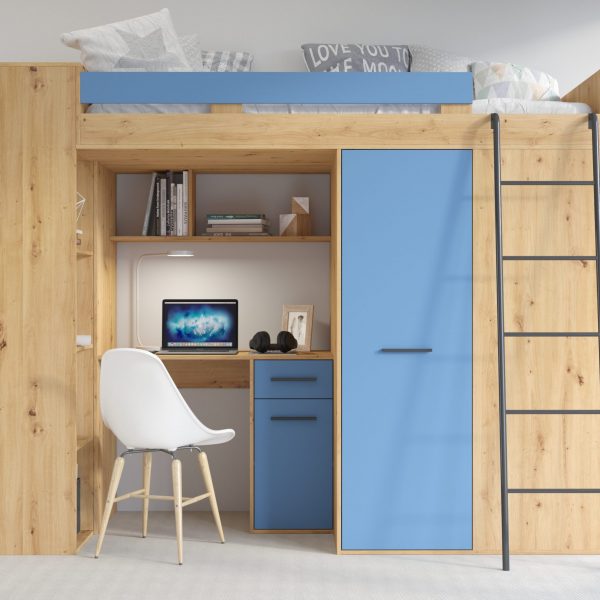 VERANA Artisan Oak / Blue - right side ladder