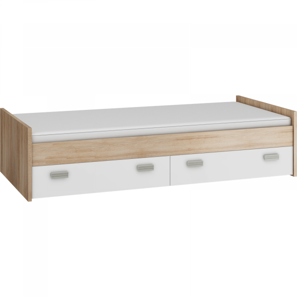 KITTY collection: Single bed - KIT-04 - Sonoma Oak / White