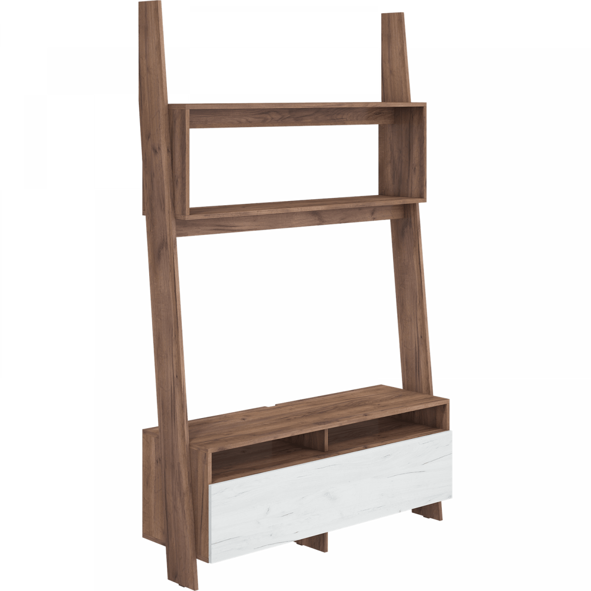 Kollektion RACK: RTV - Tisch – RAC-09 - Craft Tobacco / Weißer Glanz