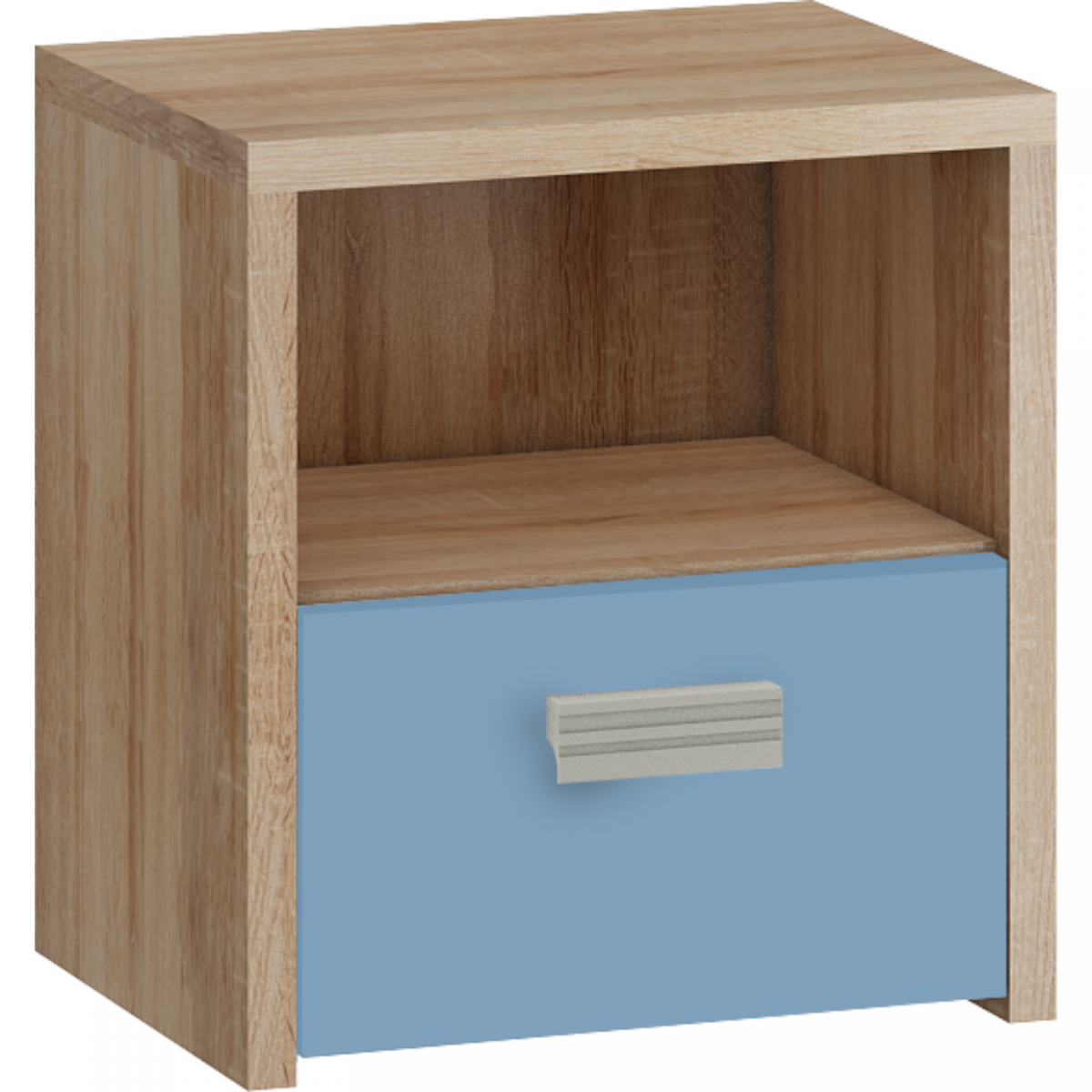 Kollektion KITTY: Nachttisch – KIT-12 - Sonoma Eiche / Himmelblau / Blau