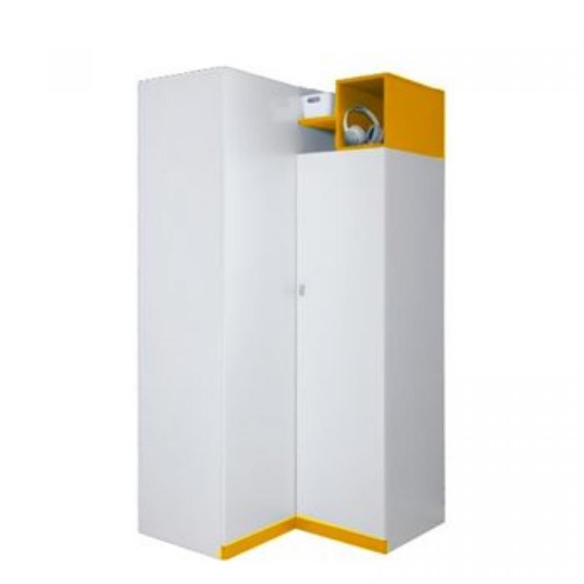 MOBI collection: Youth corner wardrobe - MO01 - White Lux / Yellow