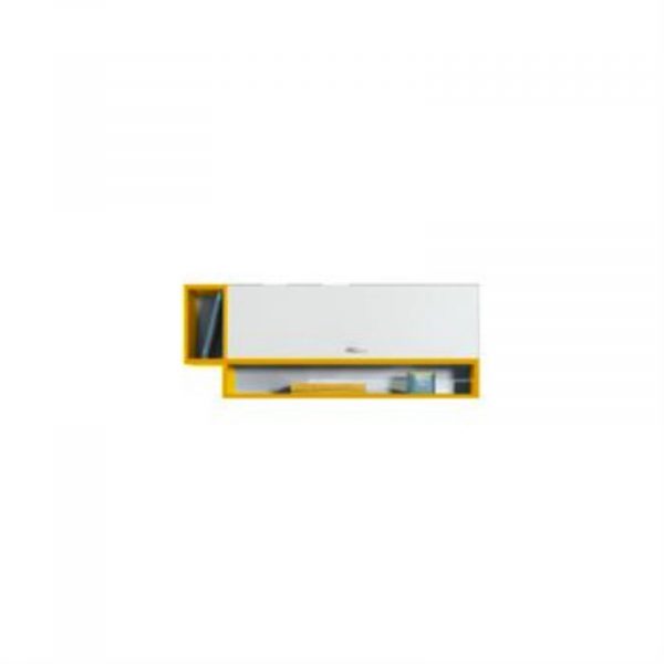 MOBI collection: Wall Shelf - MO13 - White Lux / Yellow
