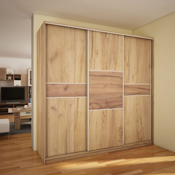 Wardrobe PUERTO 220C - Craft Gold Craft Tobaco