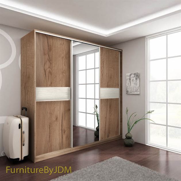 Wardrobe PUERTO L240C - Craft Tobaco Craft White