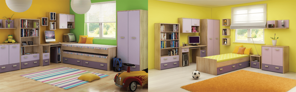 Oak Sonoma / Lavender / Violet