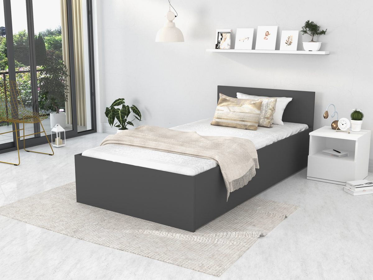 PANAMA Bed 90 - Grey / Grey