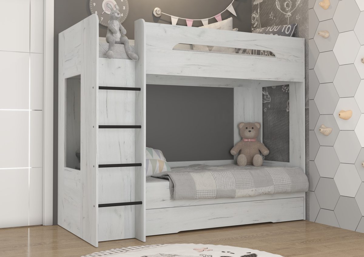 Bunk Bed - BLANC - Left Ladder - Craft White