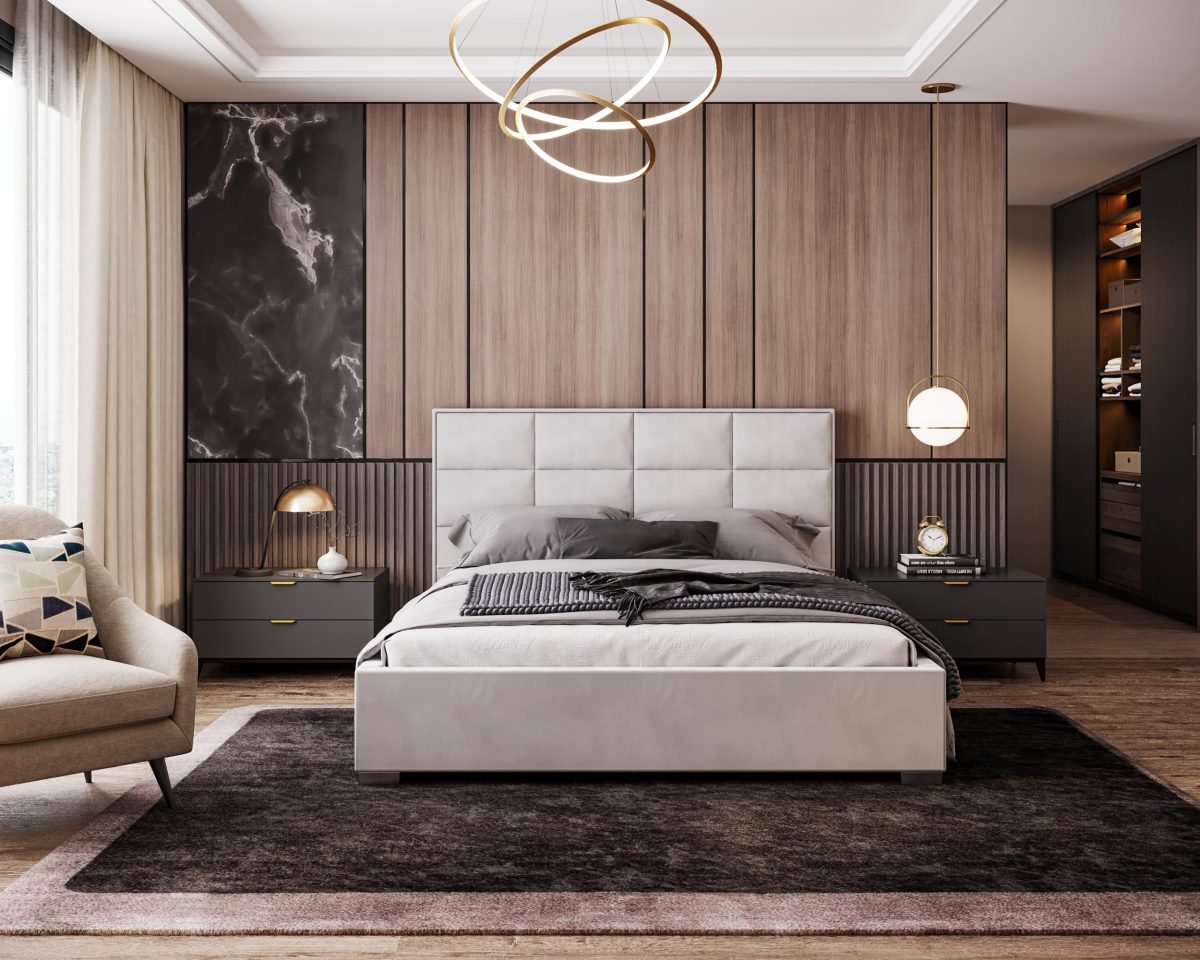 APOLLO Polsterbett 180 x 200 cm – ohne Matratze (Trinity Weiß)