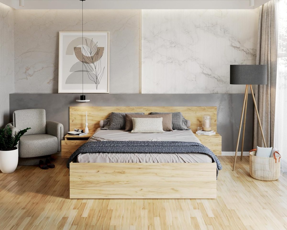 ARUBA Lit 160 x 200 cm – sans matelas (Craft)